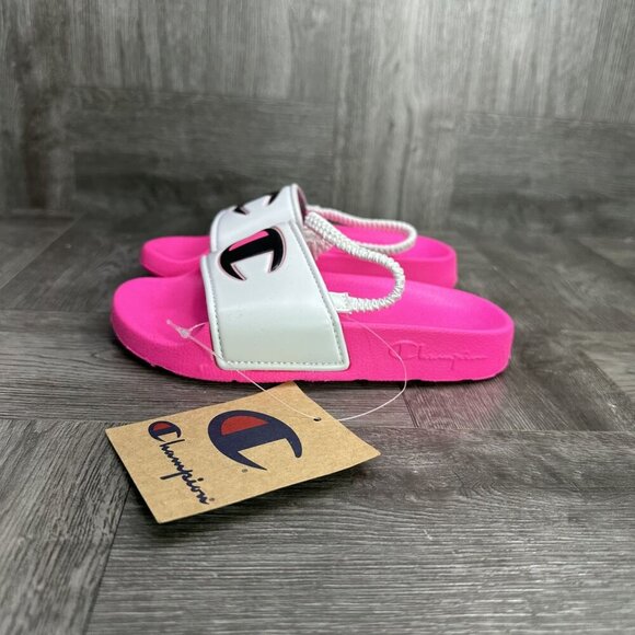Champion Classic Super Slide Splash Toddler size 7 Hot Pink White Sandals - Picture 5 of 8